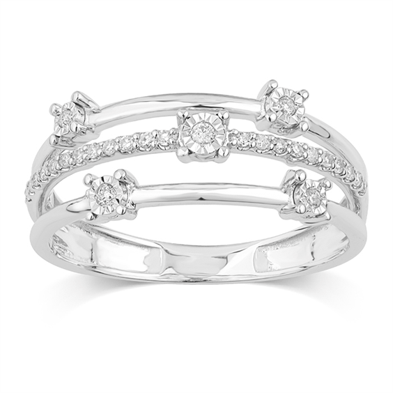 Anello Bliss Donna Bl via lattea in Oro bianco Diamante 0.10 Ct 20114567 - 20114567